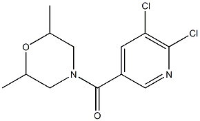 4-[(5,6-dichloropyridin-3-yl)carbonyl]-2,6-dimethylmorpholine 구조식 이미지
