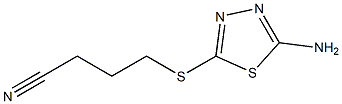 4-[(5-amino-1,3,4-thiadiazol-2-yl)sulfanyl]butanenitrile Structure