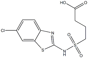 4-[(6-chloro-1,3-benzothiazol-2-yl)sulfamoyl]butanoic acid 구조식 이미지