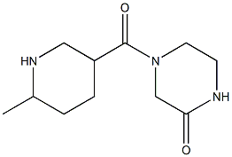 4-[(6-methylpiperidin-3-yl)carbonyl]piperazin-2-one 구조식 이미지