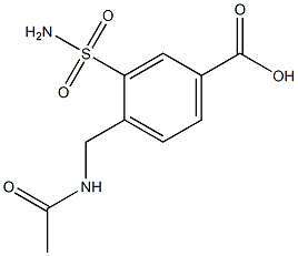 4-[(acetylamino)methyl]-3-(aminosulfonyl)benzoic acid Structure