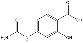 4-[(aminocarbonyl)amino]-2-hydroxybenzoic acid Structure