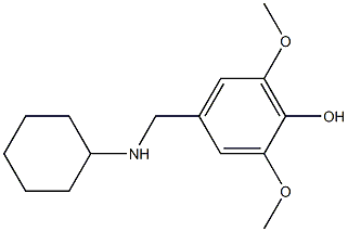 4-[(cyclohexylamino)methyl]-2,6-dimethoxyphenol Structure