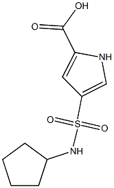 4-[(cyclopentylamino)sulfonyl]-1H-pyrrole-2-carboxylic acid Structure