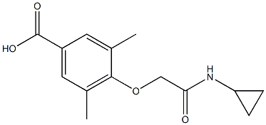 4-[(cyclopropylcarbamoyl)methoxy]-3,5-dimethylbenzoic acid Structure