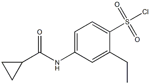 4-[(cyclopropylcarbonyl)amino]-2-ethylbenzenesulfonyl chloride 구조식 이미지