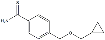 4-[(cyclopropylmethoxy)methyl]benzene-1-carbothioamide 구조식 이미지