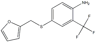 4-[(furan-2-ylmethyl)sulfanyl]-2-(trifluoromethyl)aniline 구조식 이미지