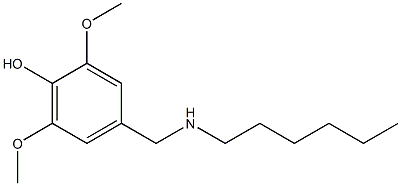 4-[(hexylamino)methyl]-2,6-dimethoxyphenol Structure