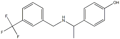 4-[1-({[3-(trifluoromethyl)phenyl]methyl}amino)ethyl]phenol Structure