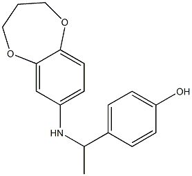 4-[1-(3,4-dihydro-2H-1,5-benzodioxepin-7-ylamino)ethyl]phenol Structure