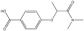 4-[1-(dimethylcarbamoyl)ethoxy]benzoic acid 구조식 이미지