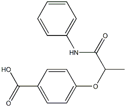4-[1-(phenylcarbamoyl)ethoxy]benzoic acid 구조식 이미지