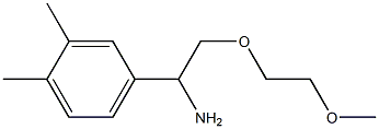 4-[1-amino-2-(2-methoxyethoxy)ethyl]-1,2-dimethylbenzene Structure