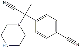4-[1-cyano-1-(piperazin-1-yl)ethyl]benzonitrile Structure