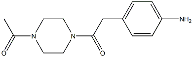 4-[2-(4-acetylpiperazin-1-yl)-2-oxoethyl]aniline 구조식 이미지