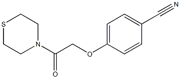 4-[2-oxo-2-(thiomorpholin-4-yl)ethoxy]benzonitrile 구조식 이미지