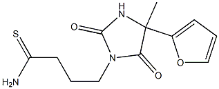 4-[4-(2-furyl)-4-methyl-2,5-dioxoimidazolidin-1-yl]butanethioamide 구조식 이미지