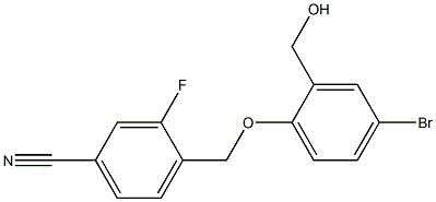 4-[4-bromo-2-(hydroxymethyl)phenoxymethyl]-3-fluorobenzonitrile 구조식 이미지