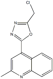 4-[5-(chloromethyl)-1,3,4-oxadiazol-2-yl]-2-methylquinoline Structure