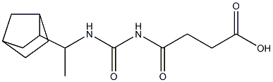 4-{[(1-{bicyclo[2.2.1]heptan-2-yl}ethyl)carbamoyl]amino}-4-oxobutanoic acid 구조식 이미지