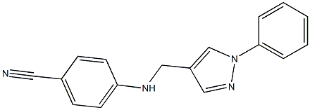 4-{[(1-phenyl-1H-pyrazol-4-yl)methyl]amino}benzonitrile Structure
