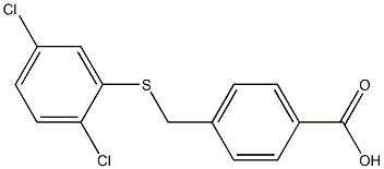 4-{[(2,5-dichlorophenyl)sulfanyl]methyl}benzoic acid Structure