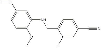 4-{[(2,5-dimethoxyphenyl)amino]methyl}-3-fluorobenzonitrile 구조식 이미지