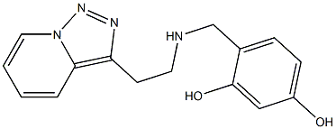 4-{[(2-{[1,2,4]triazolo[3,4-a]pyridin-3-yl}ethyl)amino]methyl}benzene-1,3-diol Structure