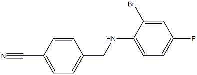4-{[(2-bromo-4-fluorophenyl)amino]methyl}benzonitrile 구조식 이미지
