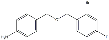 4-{[(2-bromo-4-fluorophenyl)methoxy]methyl}aniline 구조식 이미지