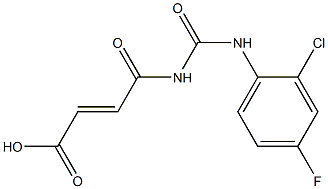 4-{[(2-chloro-4-fluorophenyl)carbamoyl]amino}-4-oxobut-2-enoic acid Structure