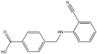 4-{[(2-cyanophenyl)amino]methyl}benzoic acid Structure