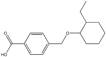 4-{[(2-ethylcyclohexyl)oxy]methyl}benzoic acid 구조식 이미지