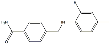 4-{[(2-fluoro-4-methylphenyl)amino]methyl}benzamide 구조식 이미지