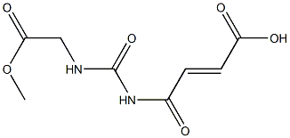 4-{[(2-methoxy-2-oxoethyl)carbamoyl]amino}-4-oxobut-2-enoic acid 구조식 이미지