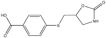 4-{[(2-oxo-1,3-oxazolidin-5-yl)methyl]sulfanyl}benzoic acid 구조식 이미지