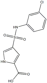 4-{[(3-chlorophenyl)amino]sulfonyl}-1H-pyrrole-2-carboxylic acid Structure