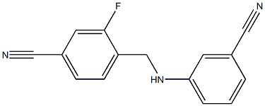 4-{[(3-cyanophenyl)amino]methyl}-3-fluorobenzonitrile 구조식 이미지