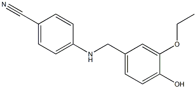 4-{[(3-ethoxy-4-hydroxyphenyl)methyl]amino}benzonitrile Structure