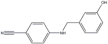 4-{[(3-hydroxyphenyl)methyl]amino}benzonitrile Structure