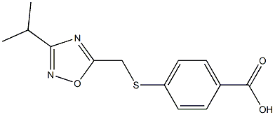 4-{[(3-isopropyl-1,2,4-oxadiazol-5-yl)methyl]thio}benzoic acid 구조식 이미지