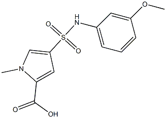 4-{[(3-methoxyphenyl)amino]sulfonyl}-1-methyl-1H-pyrrole-2-carboxylic acid Structure