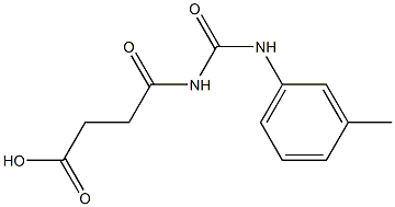 4-{[(3-methylphenyl)carbamoyl]amino}-4-oxobutanoic acid 구조식 이미지