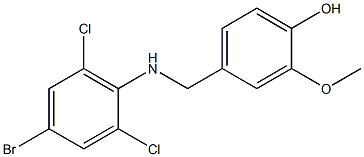 4-{[(4-bromo-2,6-dichlorophenyl)amino]methyl}-2-methoxyphenol 구조식 이미지