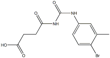 4-{[(4-bromo-3-methylphenyl)carbamoyl]amino}-4-oxobutanoic acid Structure