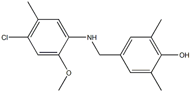 4-{[(4-chloro-2-methoxy-5-methylphenyl)amino]methyl}-2,6-dimethylphenol Structure