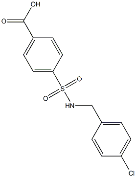 4-{[(4-chlorophenyl)methyl]sulfamoyl}benzoic acid Structure