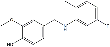 4-{[(5-fluoro-2-methylphenyl)amino]methyl}-2-methoxyphenol 구조식 이미지