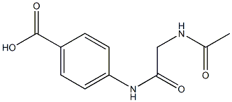 4-{[(acetylamino)acetyl]amino}benzoic acid 구조식 이미지